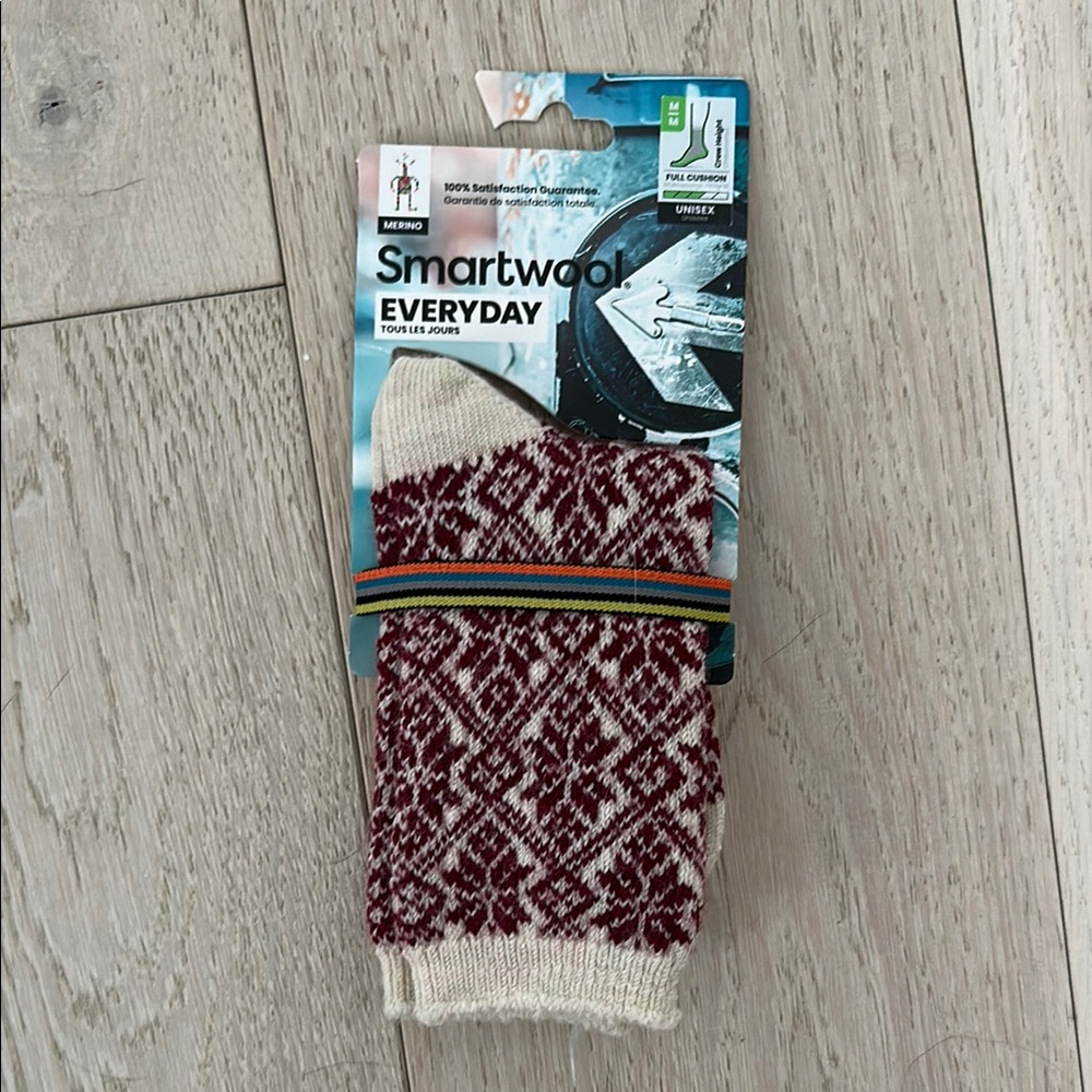 Smartwool Everyday Socks - Burgundy and Beige